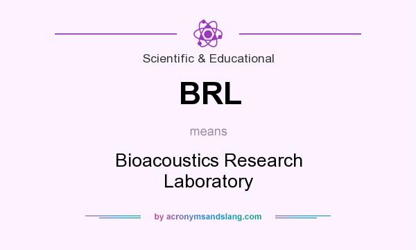 What does BRL mean? It stands for Bioacoustics Research Laboratory