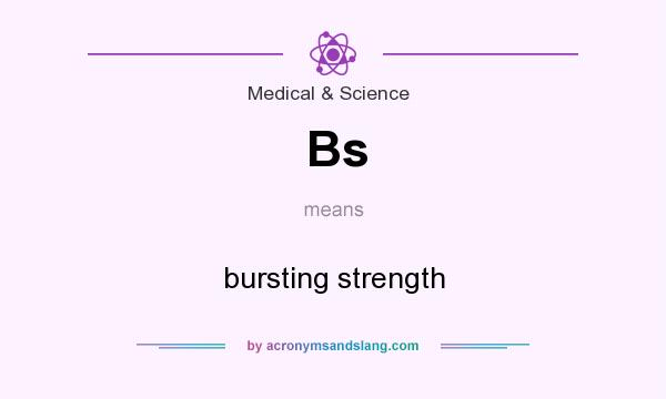 What does Bs mean? It stands for bursting strength