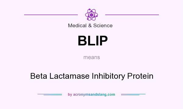 What does BLIP mean? It stands for Beta Lactamase Inhibitory Protein