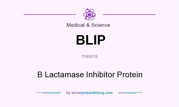 What does BLIP mean? It stands for B Lactamase Inhibitor Protein