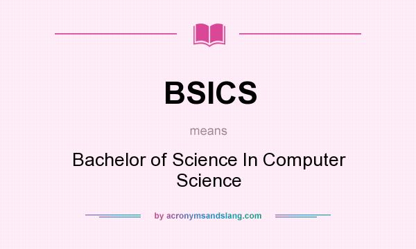 What does BSICS mean? It stands for Bachelor of Science In Computer Science