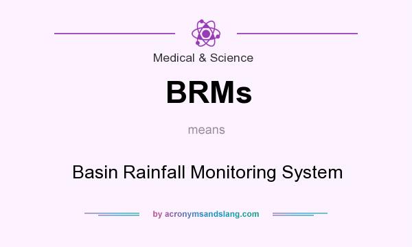 What does BRMs mean? It stands for Basin Rainfall Monitoring System