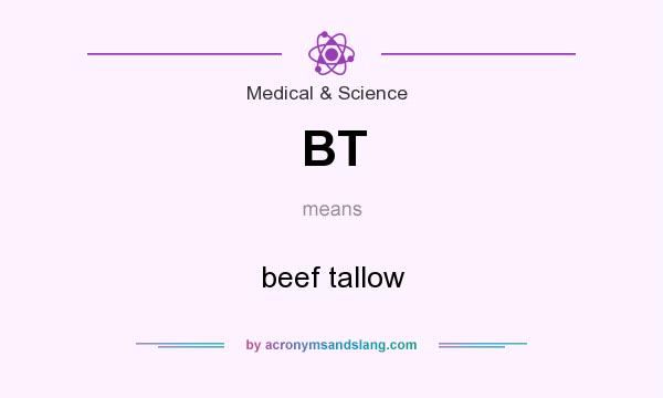 What does BT mean? It stands for beef tallow