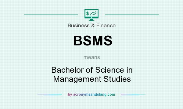 What does BSMS mean? It stands for Bachelor of Science in Management Studies