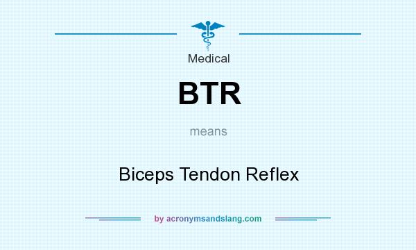 What does BTR mean? It stands for Biceps Tendon Reflex