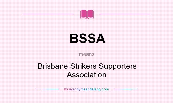 What does BSSA mean? It stands for Brisbane Strikers Supporters Association