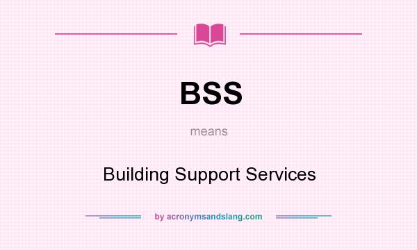What does BSS mean? It stands for Building Support Services