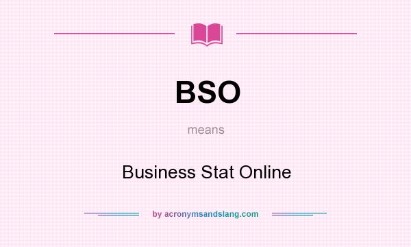 What does BSO mean? It stands for Business Stat Online