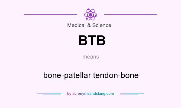 What does BTB mean? It stands for bone-patellar tendon-bone