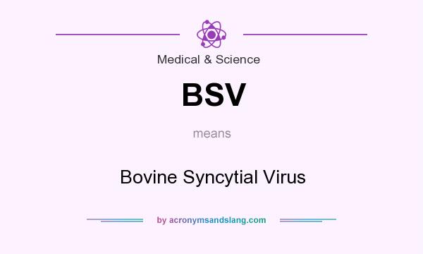 What does BSV mean? It stands for Bovine Syncytial Virus