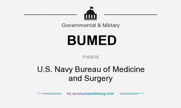 What does BUMED mean? It stands for U.S. Navy Bureau of Medicine and Surgery