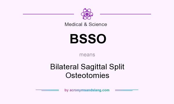 What does BSSO mean? It stands for Bilateral Sagittal Split Osteotomies