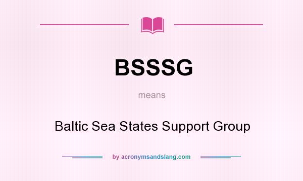 What does BSSSG mean? It stands for Baltic Sea States Support Group