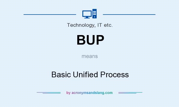 What does BUP mean? It stands for Basic Unified Process