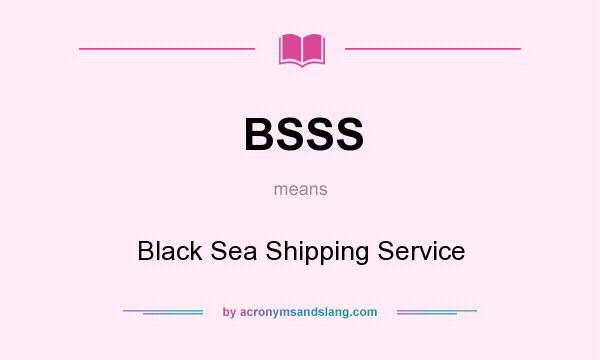 What does BSSS mean? It stands for Black Sea Shipping Service
