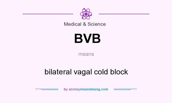 What does BVB mean? It stands for bilateral vagal cold block