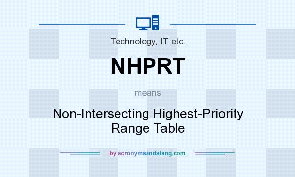 What does NHPRT mean? It stands for Non-Intersecting Highest-Priority Range Table