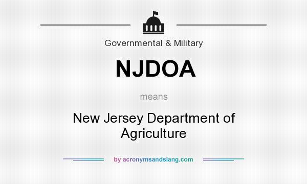 What does NJDOA mean? It stands for New Jersey Department of Agriculture