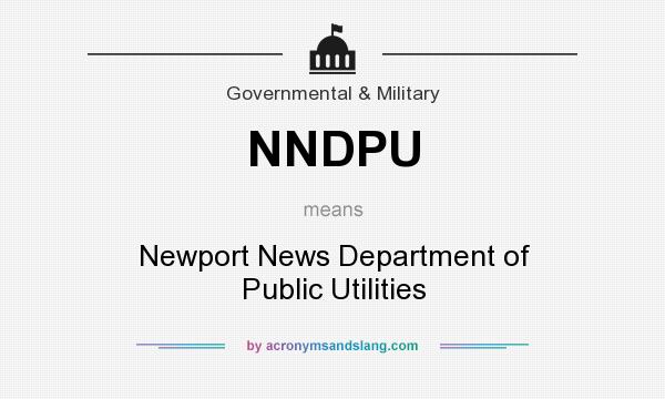 What does NNDPU mean? It stands for Newport News Department of Public Utilities