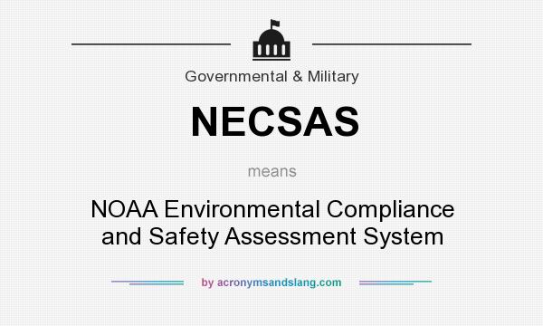 What does NECSAS mean? It stands for NOAA Environmental Compliance and Safety Assessment System