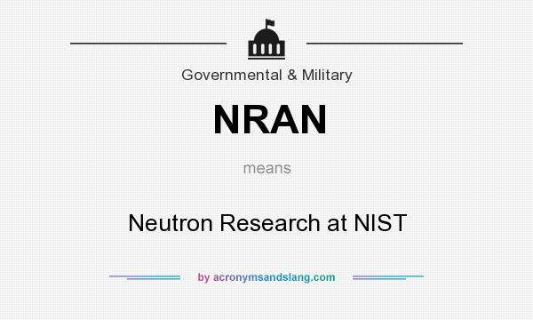 What does NRAN mean? It stands for Neutron Research at NIST