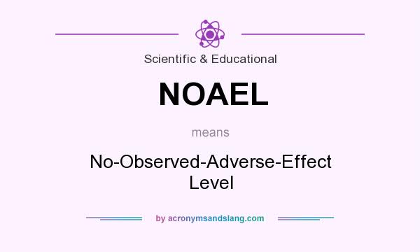 What does NOAEL mean? It stands for No-Observed-Adverse-Effect Level