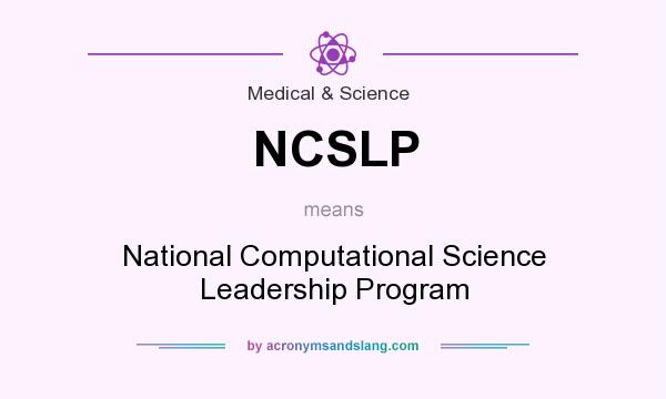 What does NCSLP mean? It stands for National Computational Science Leadership Program