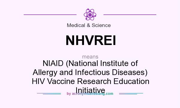 What does NHVREI mean? It stands for NIAID (National Institute of Allergy and Infectious Diseases) HIV Vaccine Research Education Initiative