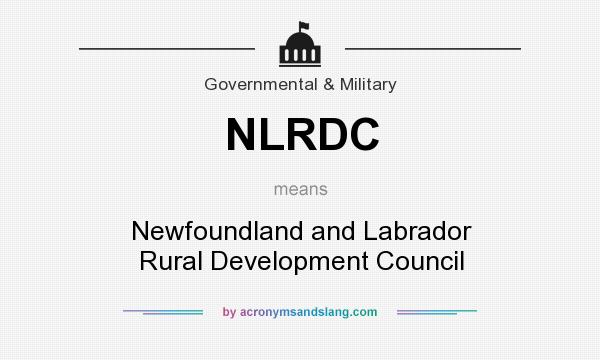 What does NLRDC mean? It stands for Newfoundland and Labrador Rural Development Council