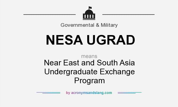 What does NESA UGRAD mean? It stands for Near East and South Asia Undergraduate Exchange Program