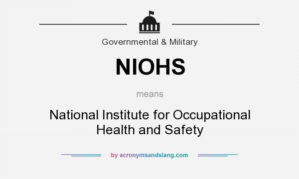 What does NIOHS mean? It stands for National Institute for Occupational Health and Safety