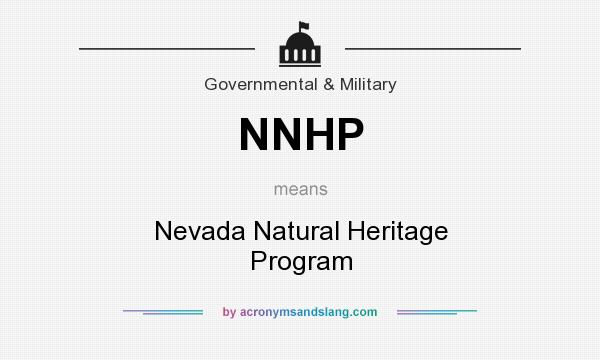 What does NNHP mean? It stands for Nevada Natural Heritage Program