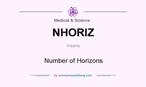 What does NHORIZ mean? It stands for Number of Horizons