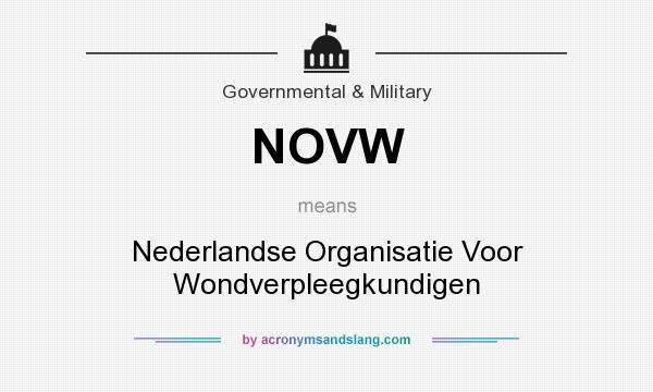 What does NOVW mean? It stands for Nederlandse Organisatie Voor Wondverpleegkundigen