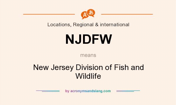What does NJDFW mean? It stands for New Jersey Division of Fish and Wildlife