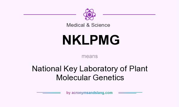 What does NKLPMG mean? It stands for National Key Laboratory of Plant Molecular Genetics