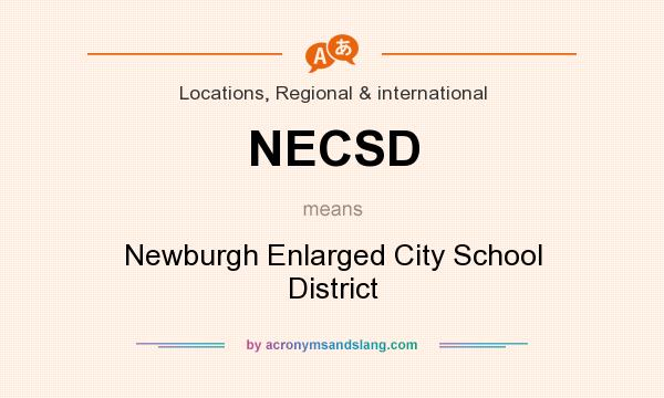 What does NECSD mean? It stands for Newburgh Enlarged City School District