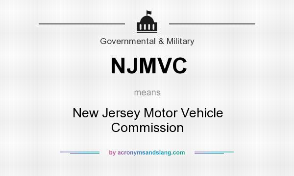 What does NJMVC mean? It stands for New Jersey Motor Vehicle Commission