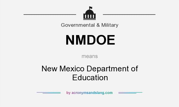 What does NMDOE mean? It stands for New Mexico Department of Education