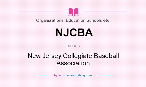 What does NJCBA mean? It stands for New Jersey Collegiate Baseball Association