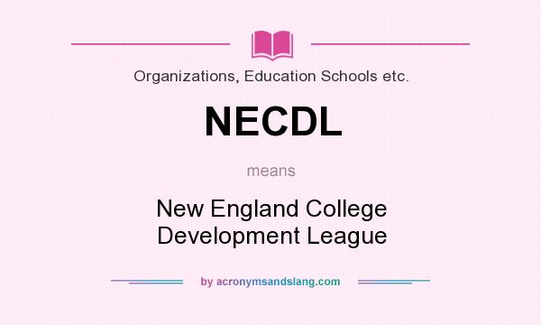 What does NECDL mean? It stands for New England College Development League