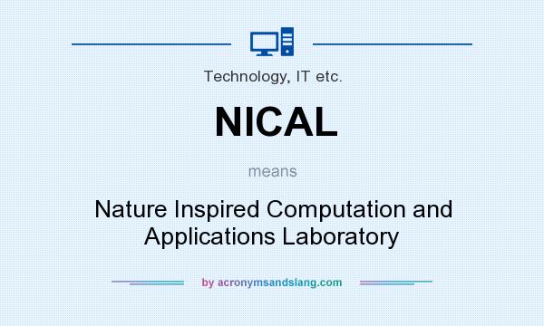 What does NICAL mean? It stands for Nature Inspired Computation and Applications Laboratory