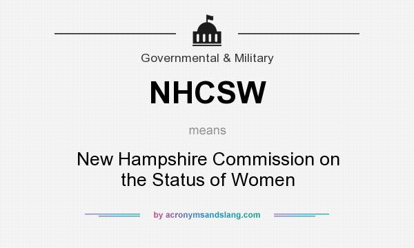 What does NHCSW mean? It stands for New Hampshire Commission on the Status of Women