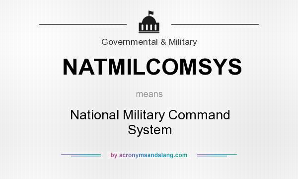 What does NATMILCOMSYS mean? It stands for National Military Command System