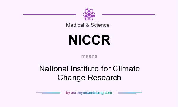 What does NICCR mean? It stands for National Institute for Climate Change Research