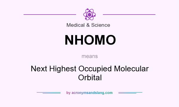 What does NHOMO mean? It stands for Next Highest Occupied Molecular Orbital