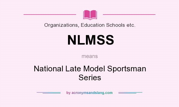 What does NLMSS mean? It stands for National Late Model Sportsman Series