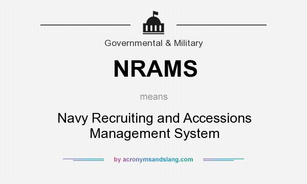 What does NRAMS mean? It stands for Navy Recruiting and Accessions Management System