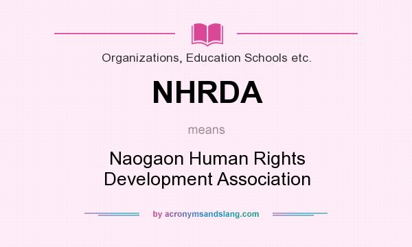 What does NHRDA mean? It stands for Naogaon Human Rights Development Association