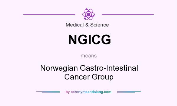 What does NGICG mean? It stands for Norwegian Gastro-Intestinal Cancer Group